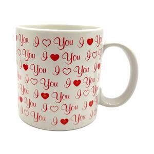 Vintage Russ I Heart You Pattern Coffee Mug – Valentine’s Day – Gift